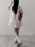 Rib Nylon Shirring Mini One Piece