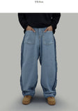 Reverse Track Balloon Denim Pants