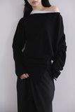 Modern Unbalance Shoulder Knit