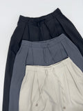 Million Pleated Banding Wide Slacks