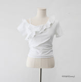 Berry Wave Off-Shoulder T-Shirt