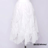 Sly diagonal frill midi skirt