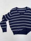 Lina Striped V-Neck Knit T-Shirt