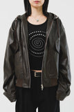 Pita Leather Hoodie Jumper