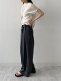 Unbalance Nylon Strap Wide Pants
