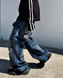 Destroyed Oil Washed Denim