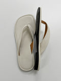 Stitched Leather Flip-flops Slippers