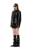 LEATHER BIKER JACKET