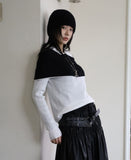 Plum Shawl Layered Knit