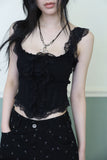 Touch punching frill sleeveless