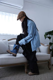 Lil over denim shirt