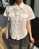 STRIPE WESTERN HALF SHIRT