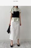 Cookie Button H-Line Long Skirt
