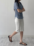Span incision biker shorts