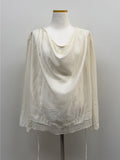 Drape Color Matching Loose Fit Blouse