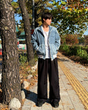 Para one-tuck slacks