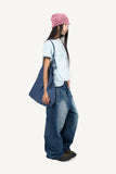 Brushed Slub Wide Denim Pants