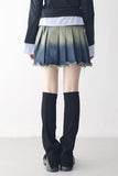 Rickett Denim Pleated Wrap Skirt