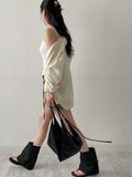 Lace Ribbed Square Sleeveless