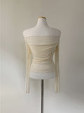 Selena Shirring Ribbon Top