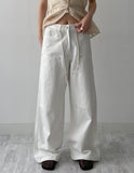 Jacquard Strap Two-Way Wide Pants