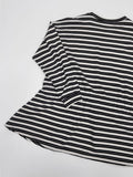 Striped Frill Overfit Sweatshirt