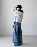 Oboe Pintuck Wide Denim