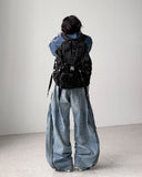 Motive Zip-up Wide Denim