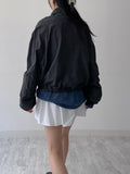Shirring Raglan Nylon Jumper