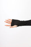 Finger slim hooded top