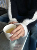 Chrome Angora Track Knit