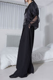 double waist pintuck slacks