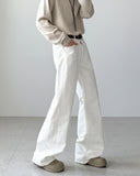White Long Wide Pants