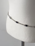 Oval Silver Chain Belt