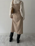 [Long ver.] Pecan Adjust Sleeveless One Piece