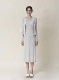 [Premium] Issey Pleats Sleeveless & Cardigan Set-up