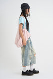 Distressed Bermuda Denim Pants