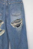 (W) Miffty Damage Wide Denim