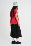 Rough-cut Bermuda shorts