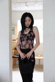 Chiffon Rose Halter Sleeveless