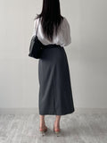 [Summer ver.] Pencil pleated long skirt
