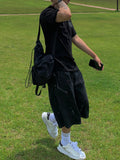 Graffiti denim half pants