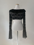 Garnia flower lace cardigan