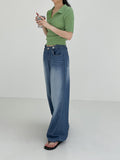 [summer] Pave Bijou Long Wide Denim