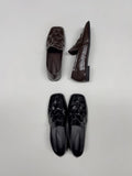 Shirring Enamel Square Toe Loafers