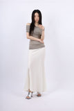 satin long skirt