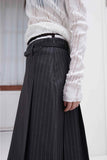 cut-out belt set skirt