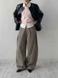 371 Pintuck Cotton Wide Pants