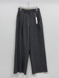 [wool30%/FW] Twill Wool High-Waist Slacks