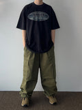 Solid Cotton Banding Cargo Pants